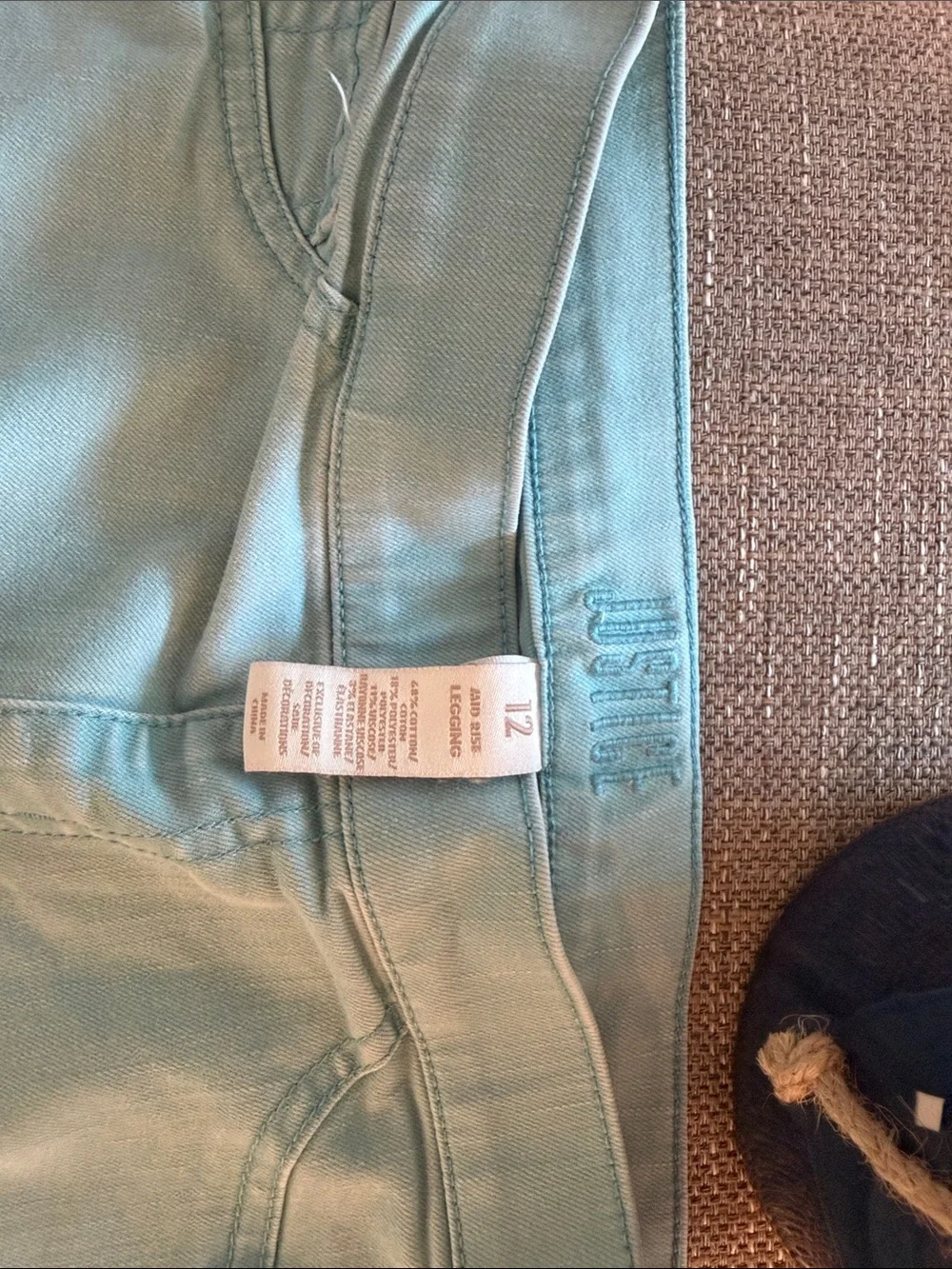 Justice Mint Green Skinny Jeans